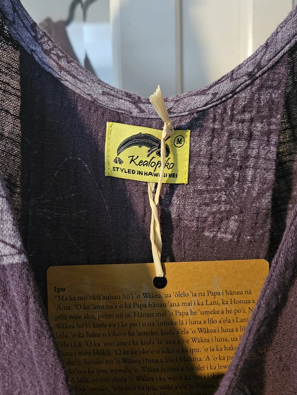 KEALOPIKO MAXI DRESS - SIZE MEDIUM - IPU GOURD PRINT - PURPLE COLOR - Picture 2 of 5